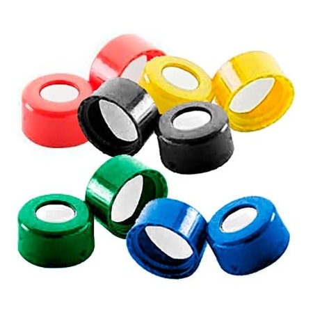 Cp Lab Safety. Wheaton ABC 9mm Open Top Screw Caps, .005", Natural, Case of 1000 W225332-02